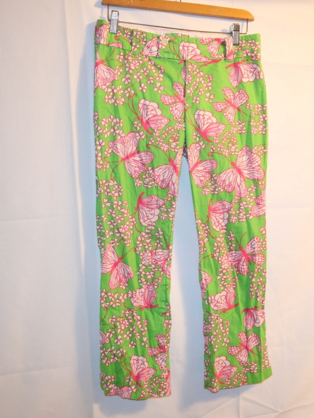 Lilly Pulitzer "Dream Weaver" print or butterfly print cropped pants . Size 4 - Picture 4 of 11
